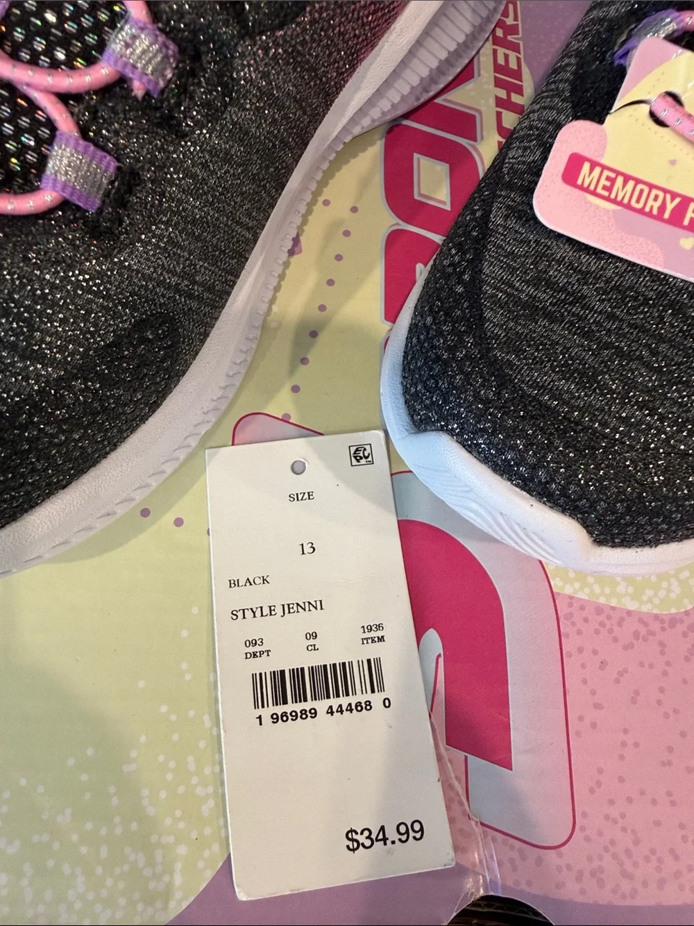 NWT S Sport by Skechers Kids Jenni Sneakers in Black